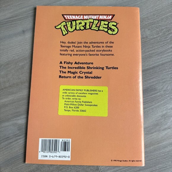 VTG Book Lot Of 4 Teenage Mutant Ninja Turtles Books Plus Return Of The Shredder - Picture 9 of 10
